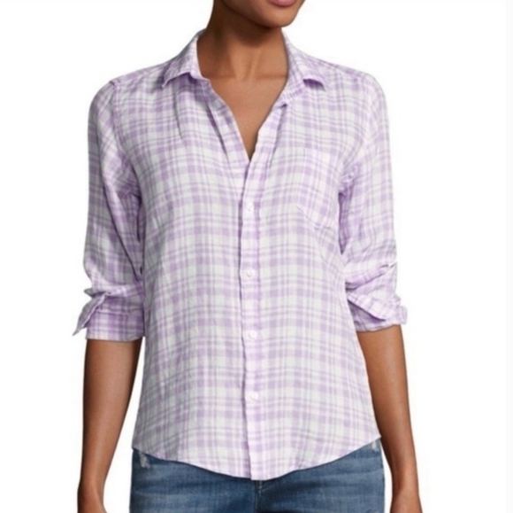 Frank & Eileen Tops - Frank & Eileen Bary Linen Plaid Button Up